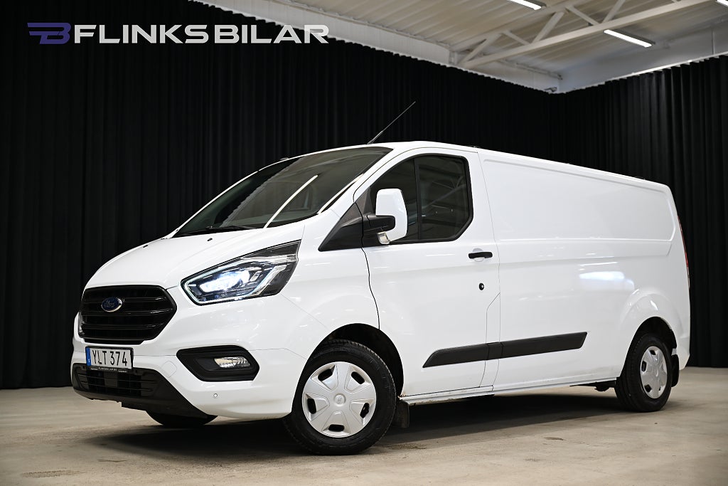 Ford transit Custom 130HK L2 Inredd|LED|Drag|Värmare|Kambytt|Leasbar