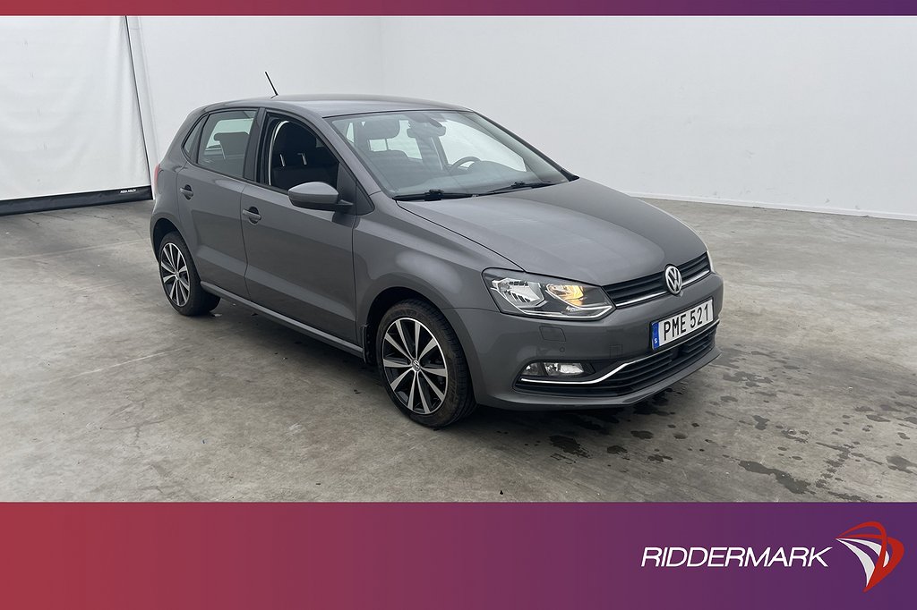 Volkswagen Polo 1.2 TSI 90hk Värmare Sensorer Farthållare