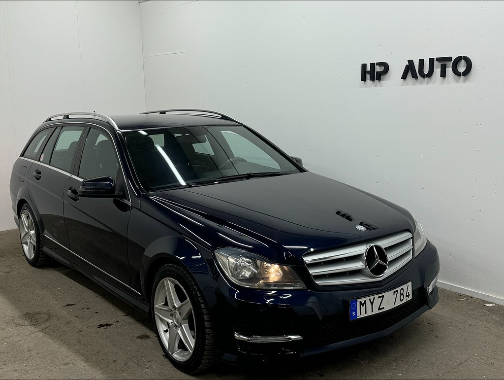 Mercedes-Benz C 200d AMG Sport Drag M-värm Halvskinn Dubb