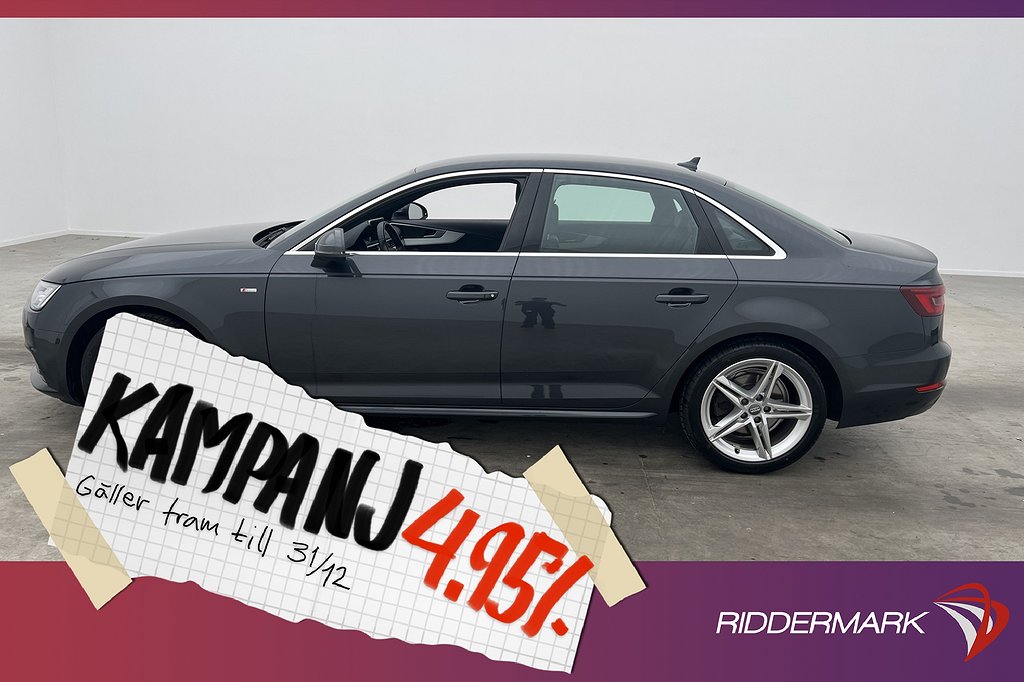 Audi A4 2.0 TDI Quattro S-Line D-Värmare Cockpit 4,95% Ränta