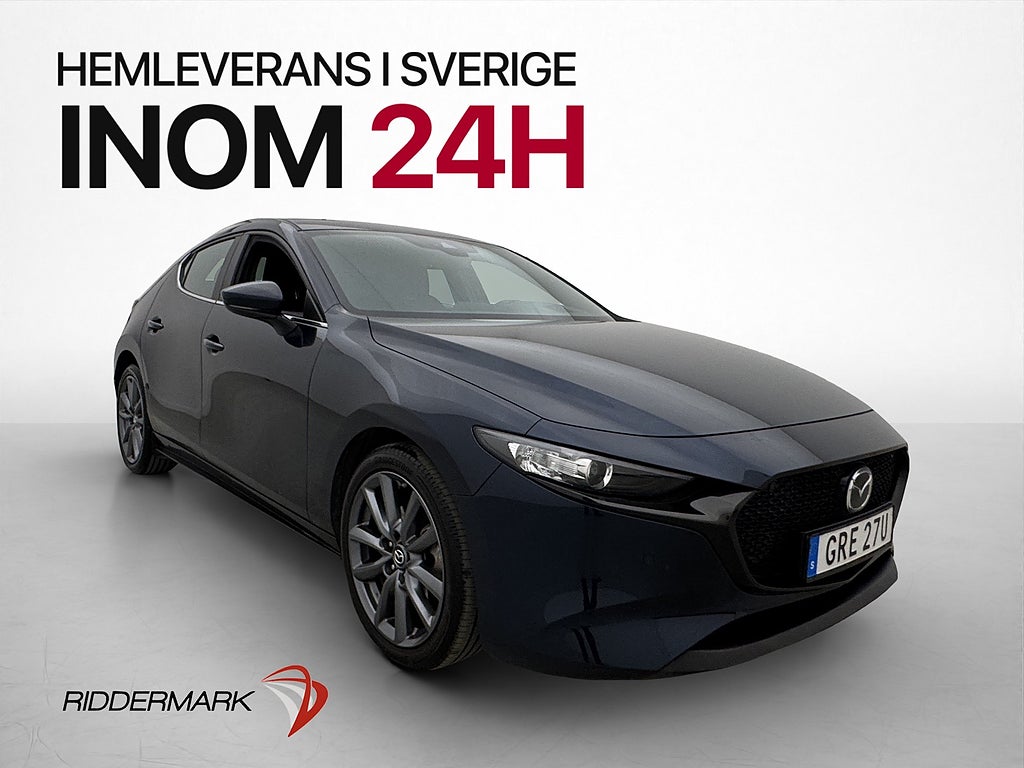 Mazda 3 Hybrid 150hk HUD Kamera Navi Rattvärme Adp-Fart