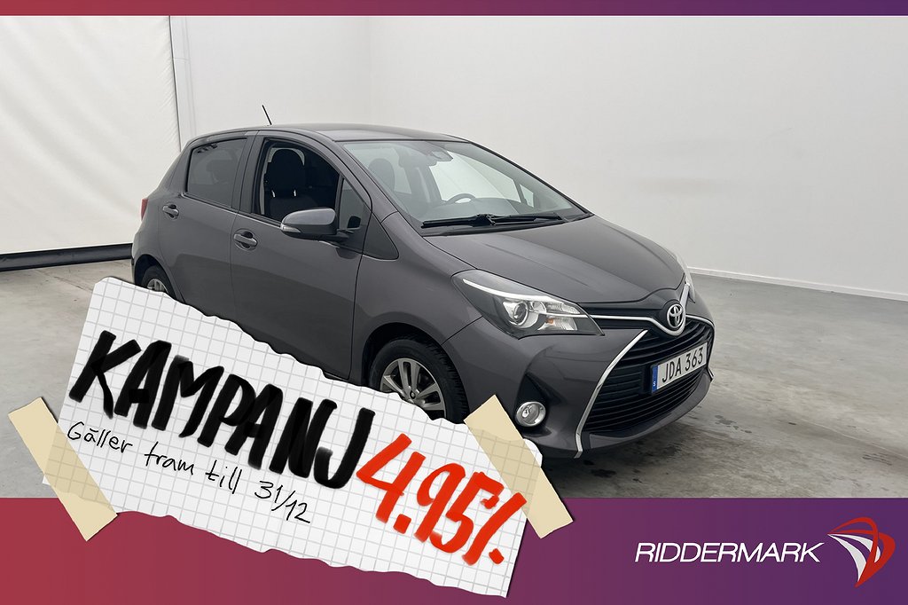 Toyota Yaris 1.33 99hk Active Kamera Farthållare 4,95% Ränta