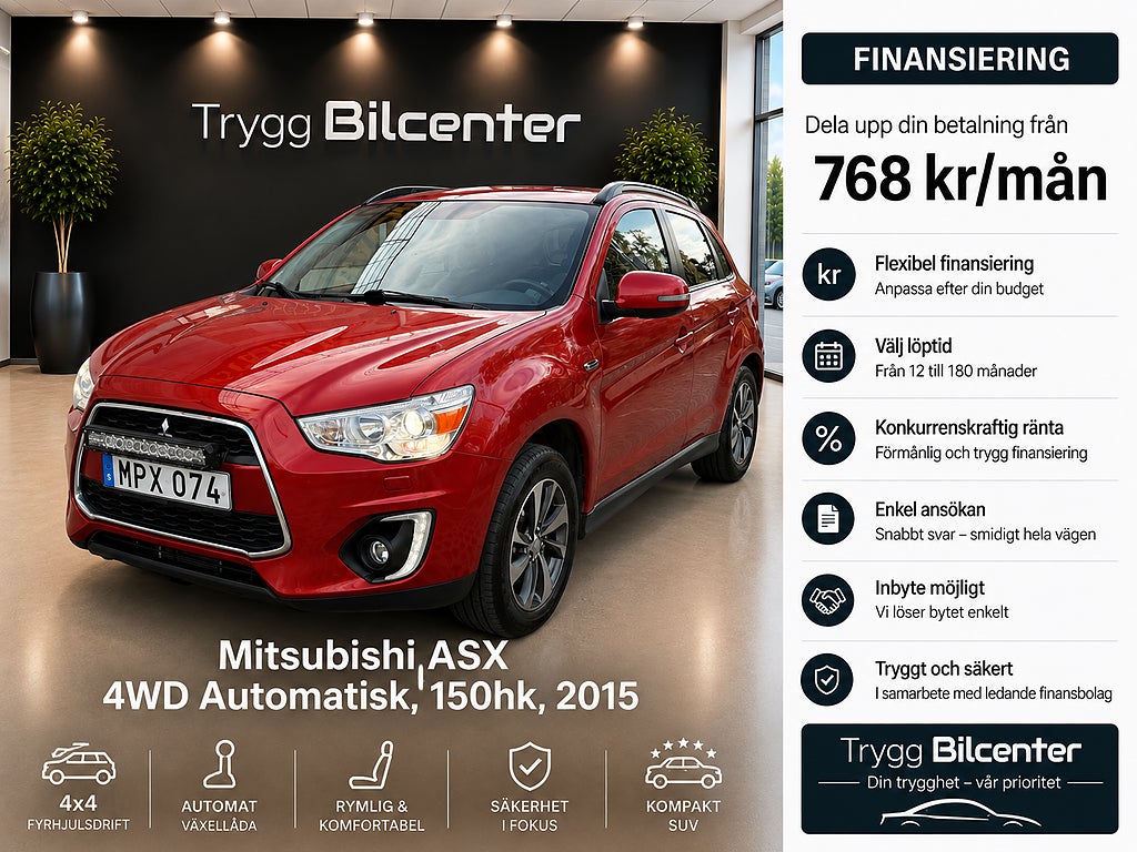 Mitsubishi ASX Mitsubishi  4WD| Business | Panorama | V-hjul-kamkedja