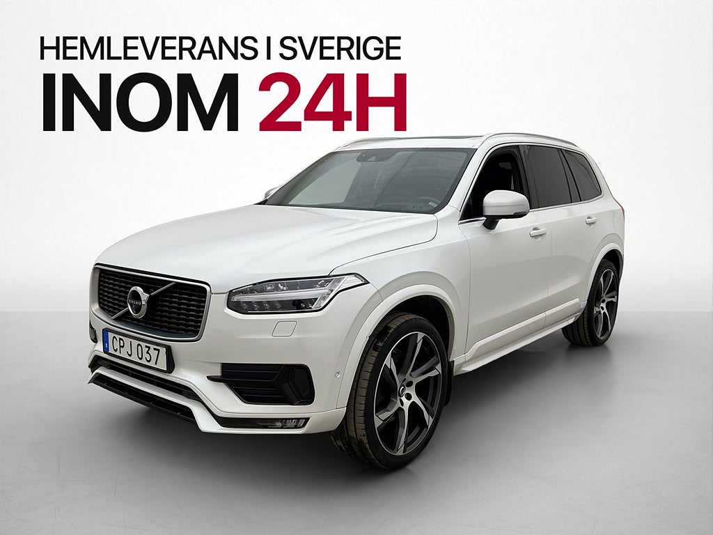 Volvo XC90 D5 AWD R-Design 7-Sits VOC Pano B&W 360 Drag MOMS