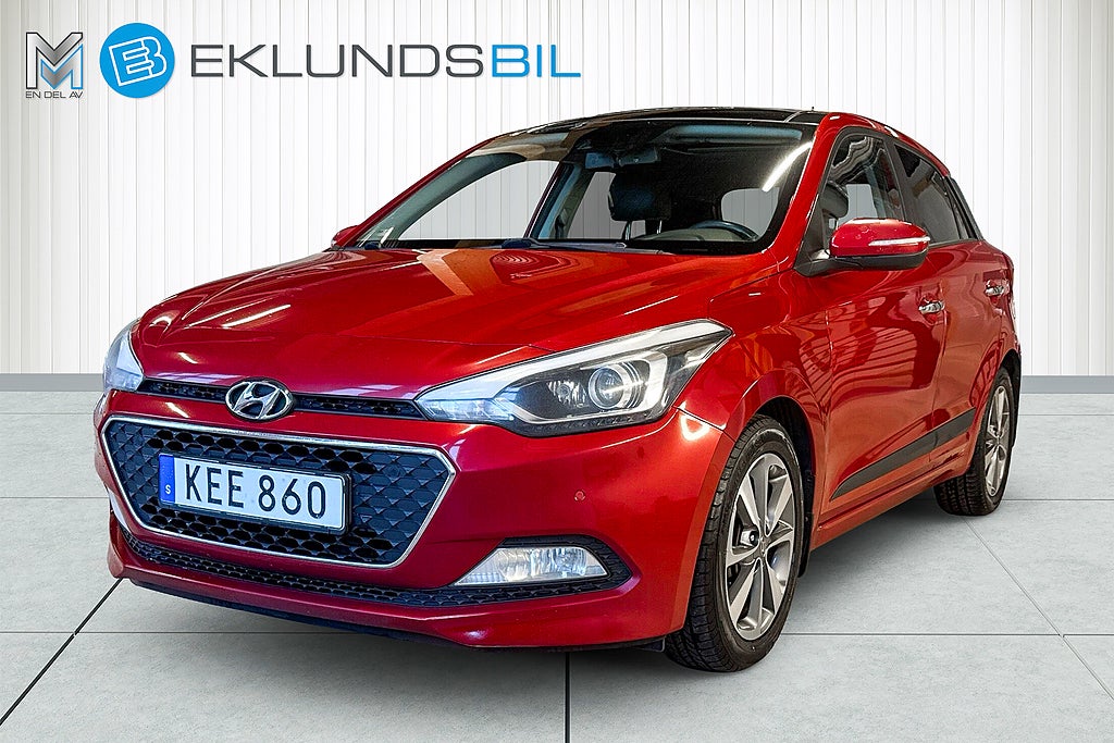 Hyundai i20 1.4 CRDi Premium Plus 1-ägare Panorama B-kamera