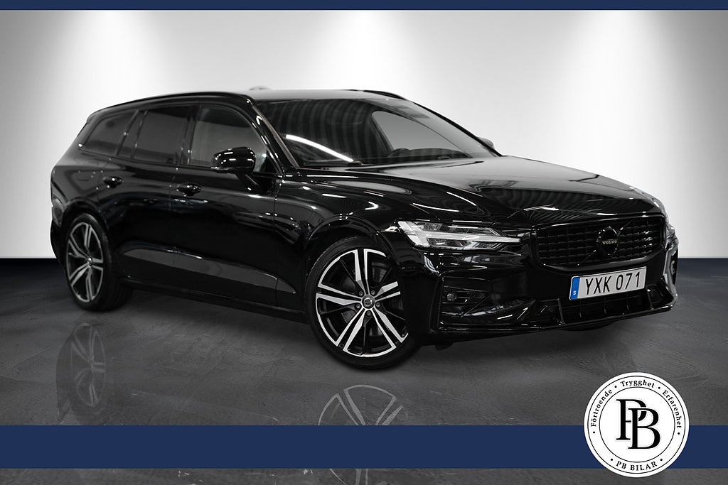 Volvo V60 T6 310hk AWD R-Design Black Edition Läder VOC 19" 