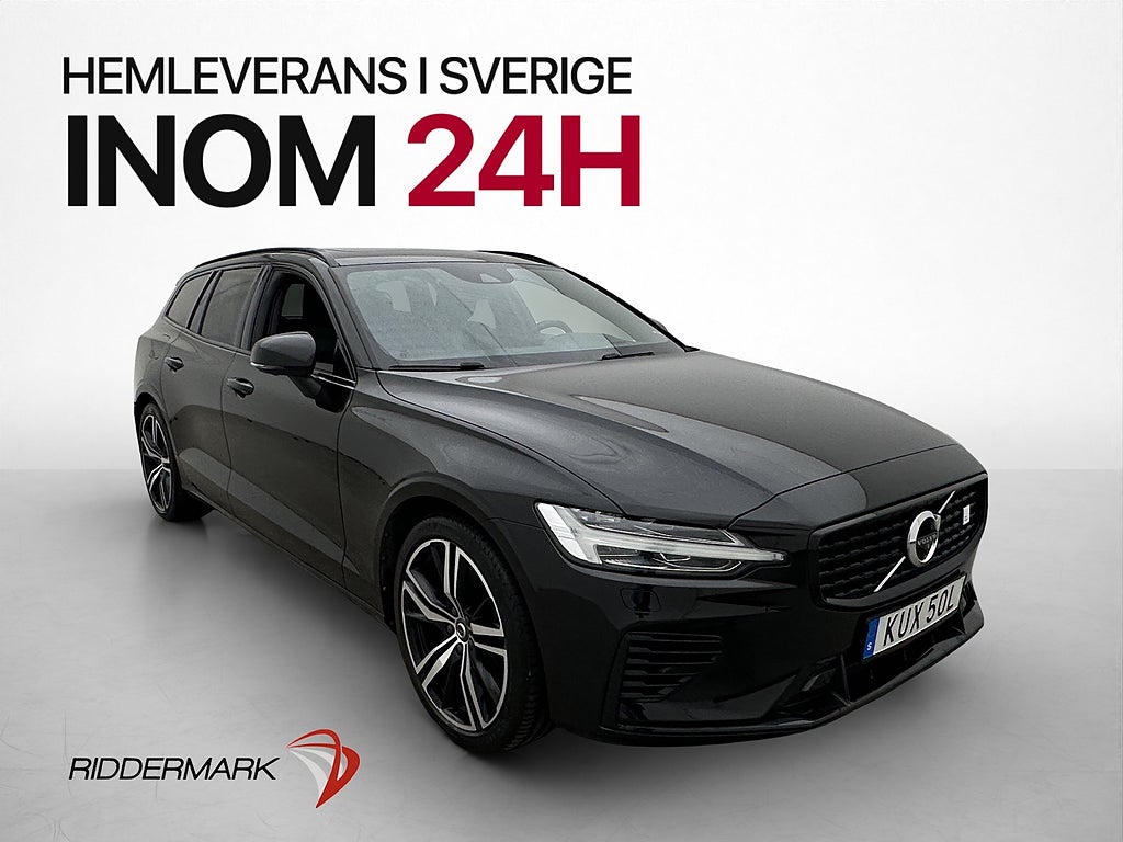 Volvo V60 Recharge T8 AWD 456hk R-Design B&W Pano HUD 360°