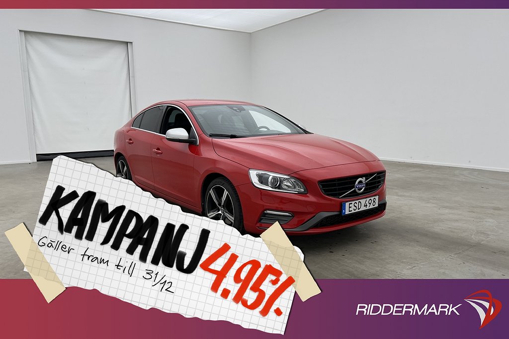 Volvo S60 T3 152hk R-Design VOC Värmare Halvsk 4,95% Ränta