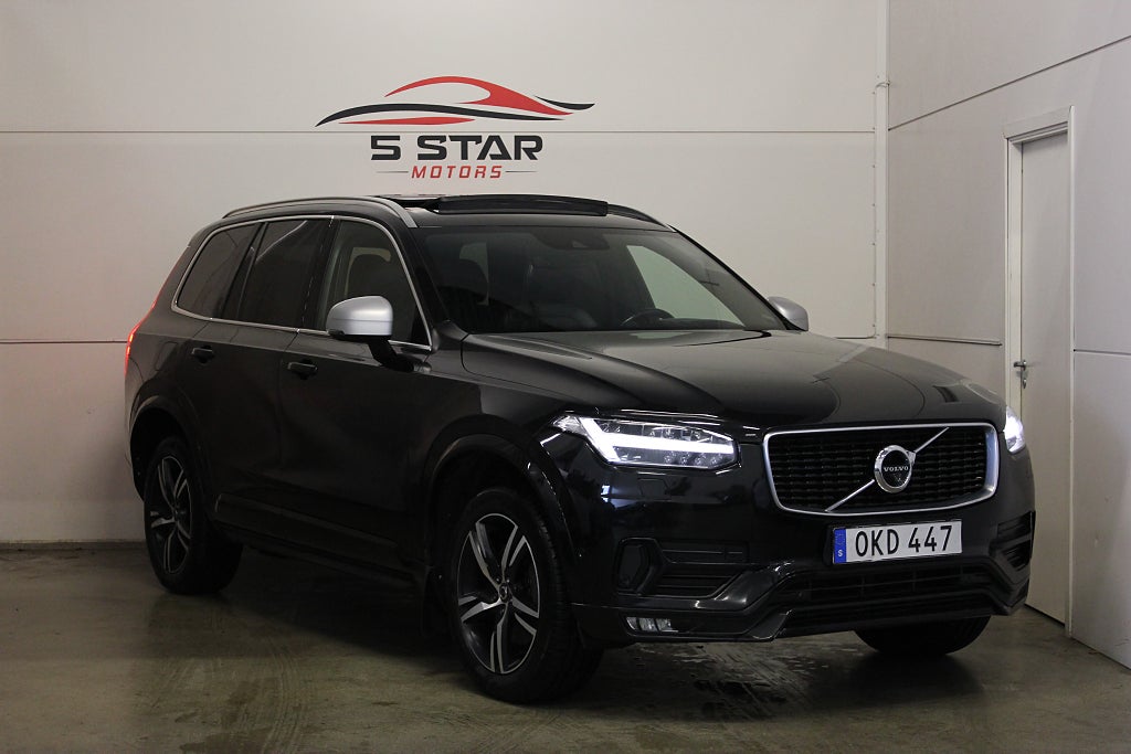 Volvo XC90 D5 AWD R-Design 235hk 7-sits B&W | Panorama | 360°| HUD