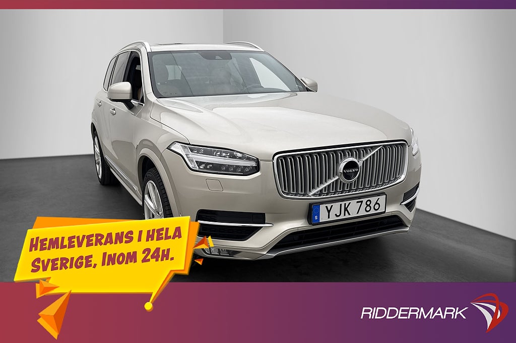 Volvo XC90 D5 AWD Inscription 7-Sits VOC Pano 360° Skinn