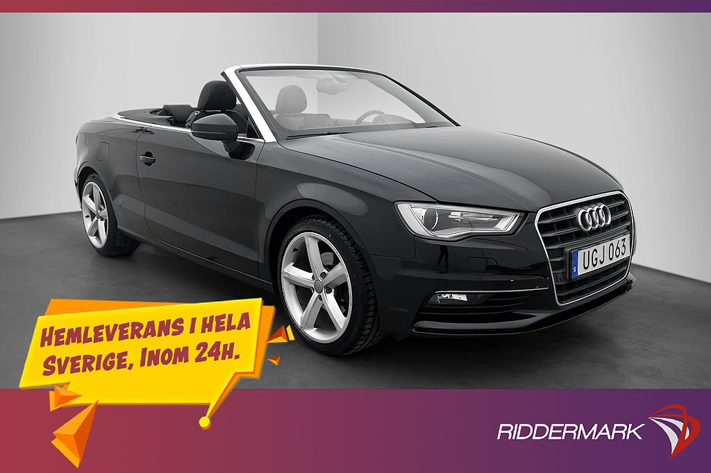 Audi A3 Cabriolet 1.4 TFSI 125hk M&K-Värmare Navi Sensorer
