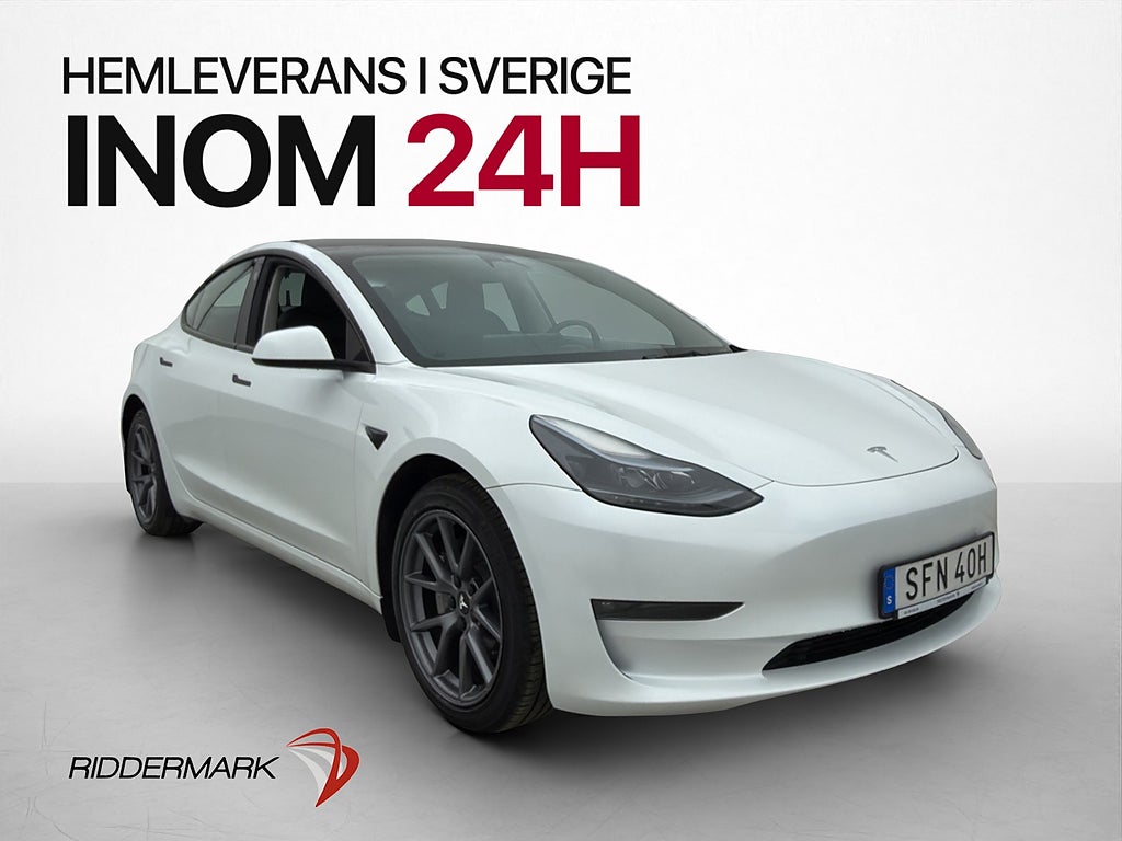 Tesla Model 3 Long Range AWD En-Brukare Drag Autopilot Skinn