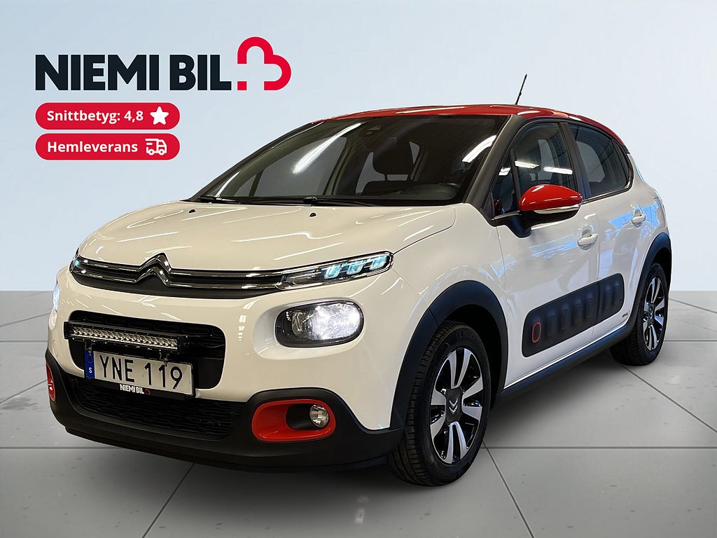Citroën C3 1.2 Mok-värm/Extra-ljus/P-sens/Sov-däck/Lågskatt