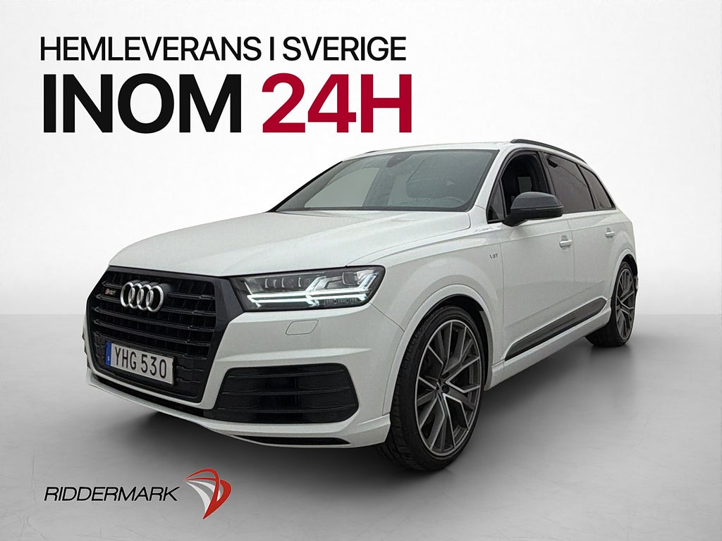 Audi SQ7 4.0 TDI V8 Q 7-Sits Pano BOSE Luft Drag Värmare