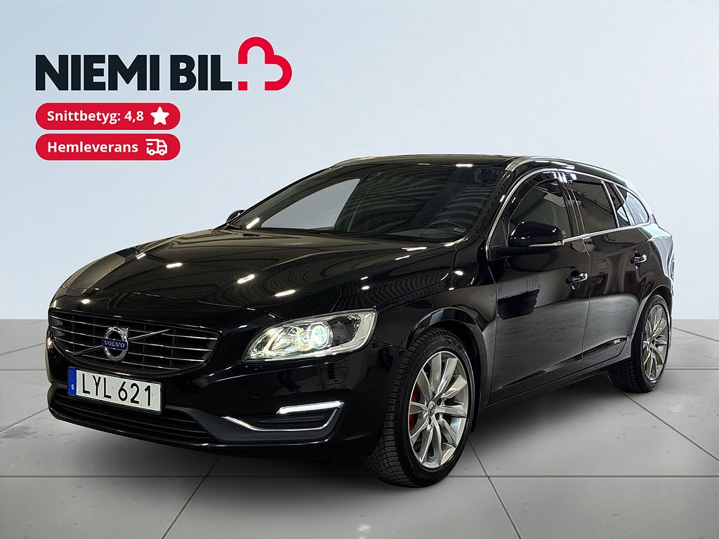 Volvo V60 D4 Aut Summum Drag Värmare Skinn Psens Fullserv S&Vhjul