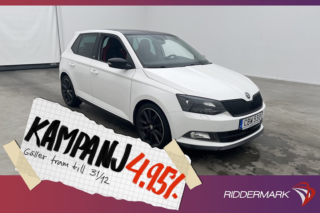 Skoda Fabia 1.2 TSI 90hk Monte Carlo Pano Sensor 4,95% Ränta