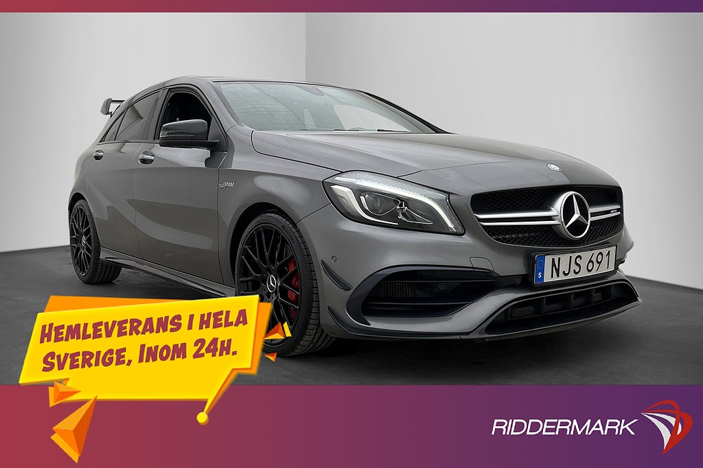Mercedes-Benz A 45 AMG 4M 381hk Pano Night Läder Keyless