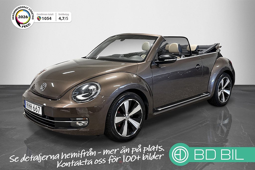 Volkswagen Beetle Cabriolet 2.0 TSI 211HK FENDER SKINN LÅGA MIL SE SKICK!