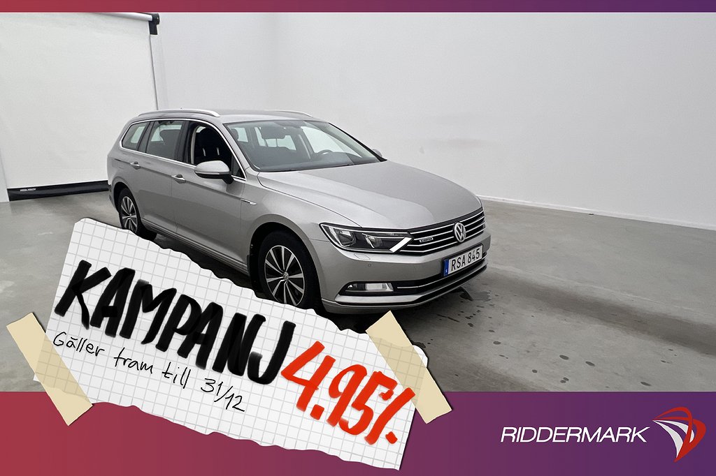 Volkswagen Passat 2.0 TDI 150hk P-Värm Kamera  4,95% Ränta