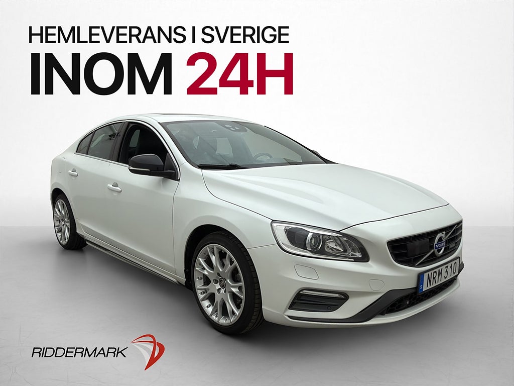 Volvo S60 D4 181hk R-Design T-lucka H/K VOC Värmare Läder