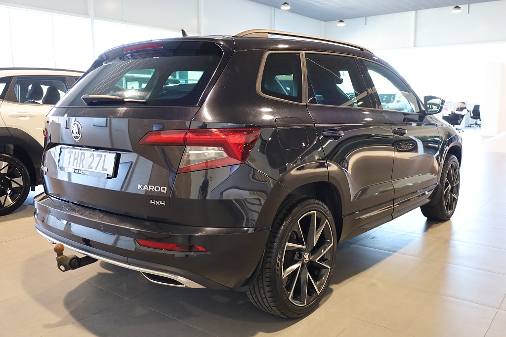 Skoda Karoq 2.0 TSI Sportline 4x4 AUT Drag Värmare Kamera Canton 2019