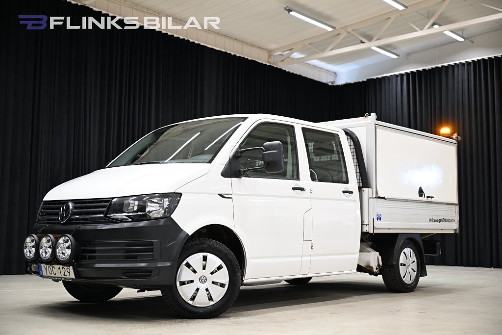 Volkswagen Transporter 4Motion 150HK Dubbelhytt|Kåpa|Inredd|Drag|Värmare|Moms