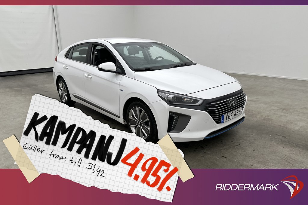 Hyundai IONIQ Hybrid 141hk Premium Plus Kamera 4,95% Ränta