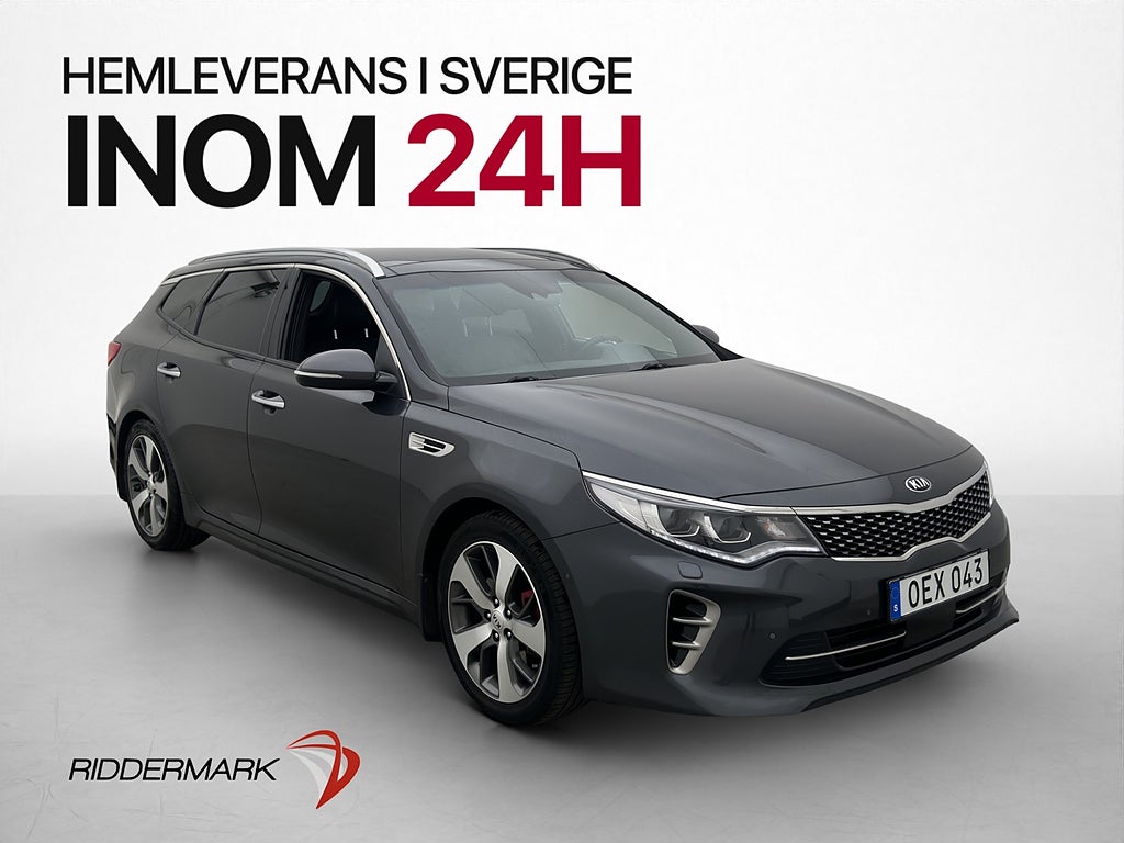 Kia Optima SW GT 2.0 245hk Pano H/K Kamera Skinn Elstol Drag