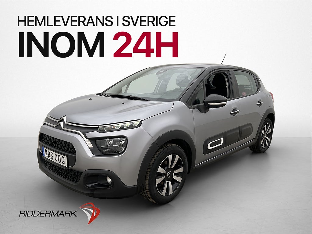 Citroën C3 1.2 PureTech 110hk CarPlay P-Sensorer Farthållare