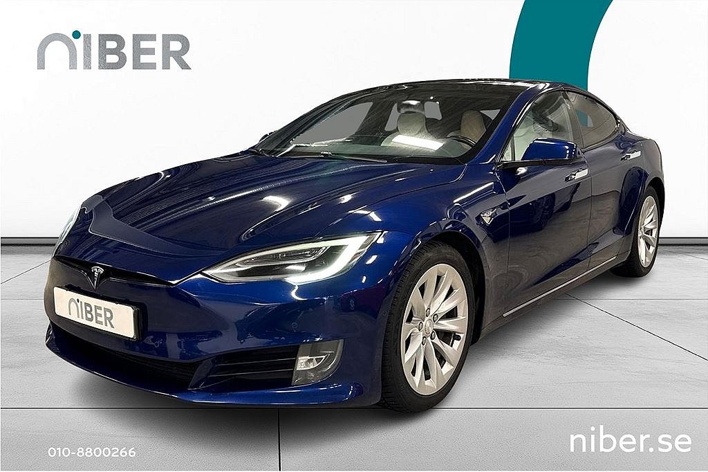 Tesla Model S 100D, Autopilot, luftfjädring, Vit läder, KAMPANJ