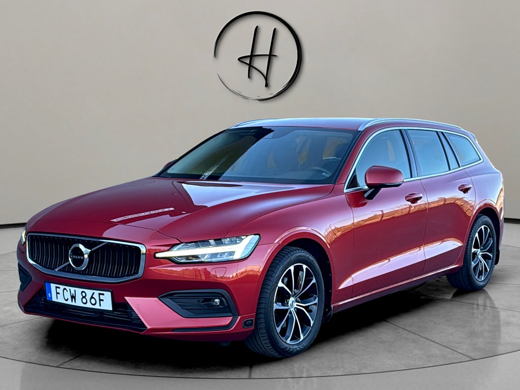 Volvo V60 Unik Mörkröd Manuell Helskinn Dragkrok *SE-UTR