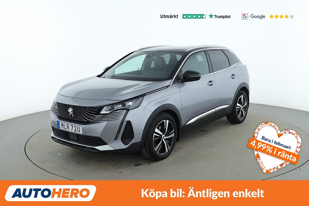 Peugeot 3008 1.5 Blue-HDi GT / 360, Dragkrok, CarPlay