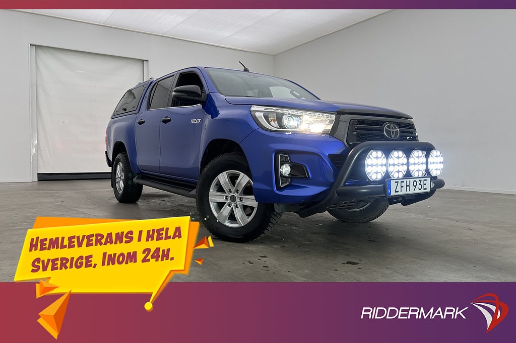 Toyota Hilux Ultimate 2.4 AWD Drag Skinn B-Kamera Diff Kåpa