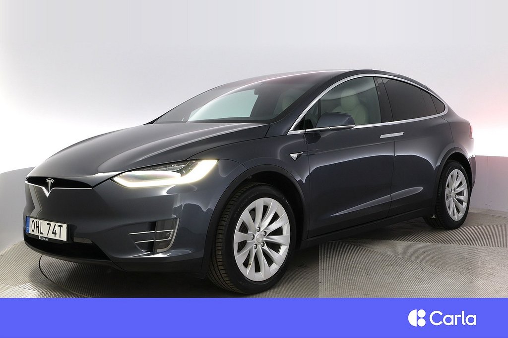 Tesla Model X Long Range AWD 7-sits AP Pano Drag V-Hjul