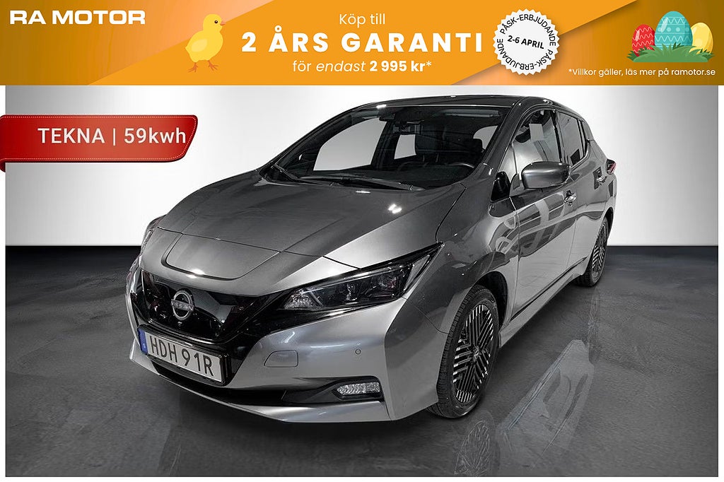 Nissan Leaf e+ 59kwh | TEKNA | MOMS/VAT | 1 Ägare