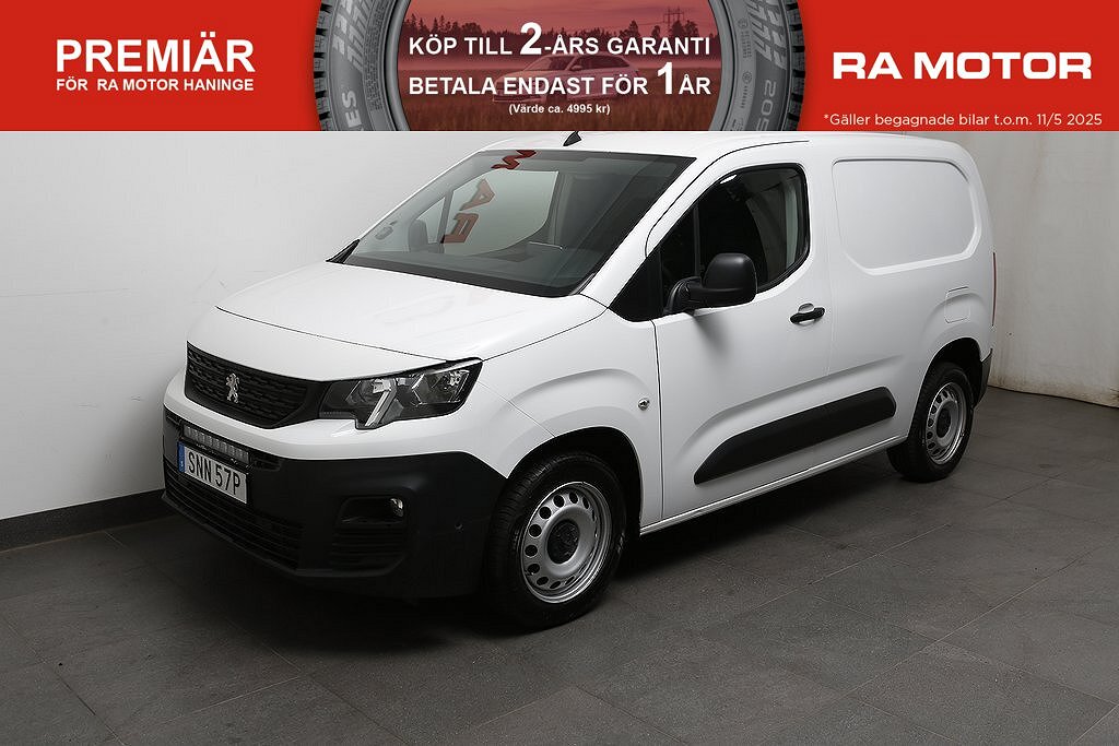 Peugeot Partner 1,5 BlueHDi 75hk L1 Skåp Värmare Dragkrok 2020