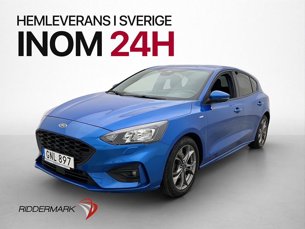 Ford Focus 1.0 125hk ST-Line Kamera Navi Rattvärme Keyless