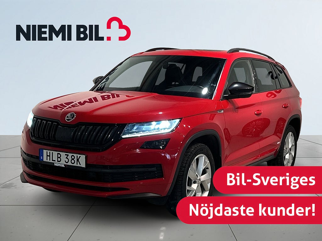 Skoda Kodiaq 7-sits 2.0 4x4 Sport Drag Skinn Pvärm Pano Canton SoV