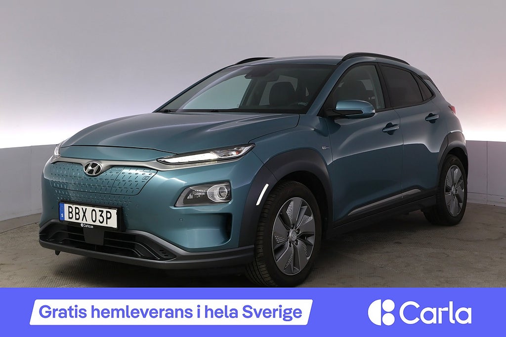 Hyundai Kona Electric 64 kWh Premium Läder HUD Elstol BSM