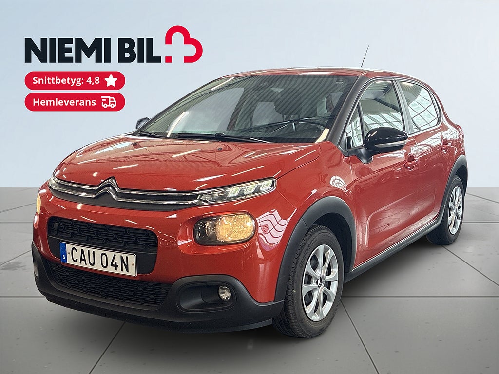 Citroën C3 1.2 PureTech 82 S&V-Hjul/Mvärmare/Carplay/bluetooth