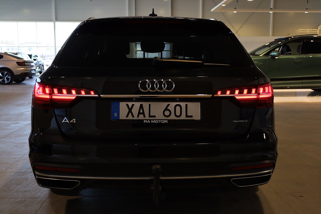 Audi A4 Avant 40 TDI 204hk Quattro | Drag | D-värm | Navi |