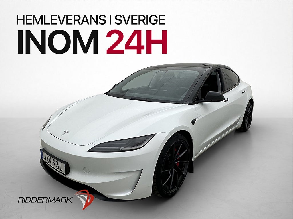 Tesla Model 3 Performance Värmepump Pano Autopilot MOMS