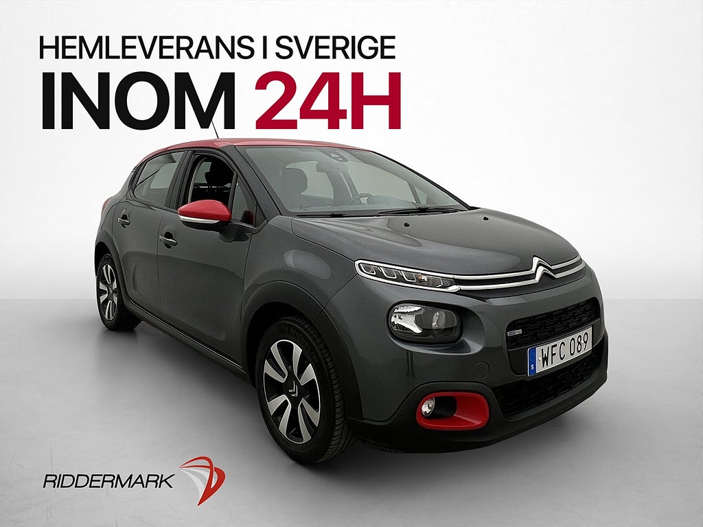 Citroën C3 1.2 PureTech 82hk Dragkrok CarPlay P-Sensorer