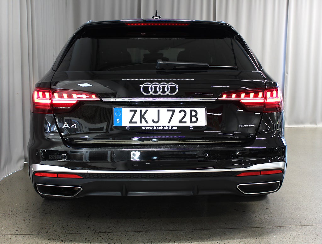 Audi A4 40 TDI quattro S-Line, Drag, Värmare, B&O 3,99% Ränta