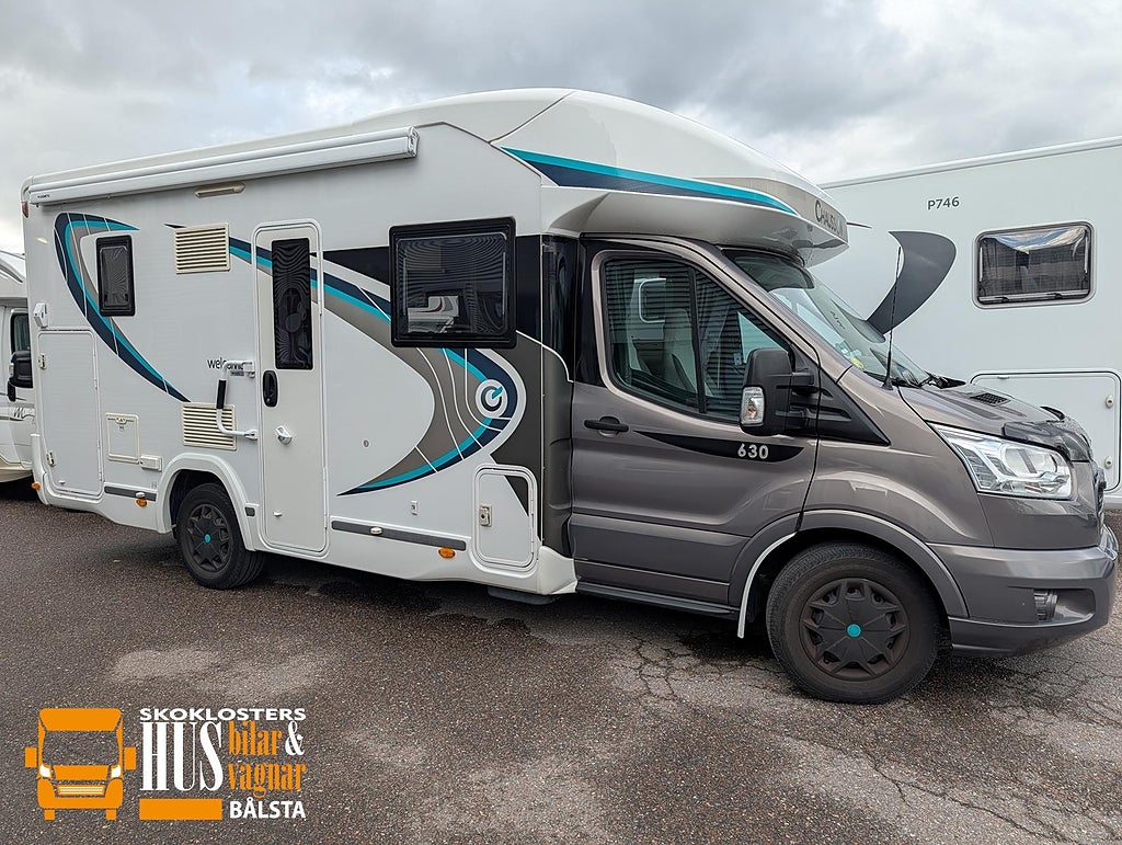 Chausson Welcome 630 170hk Långbäddar Solcell 240W Vinterpaket