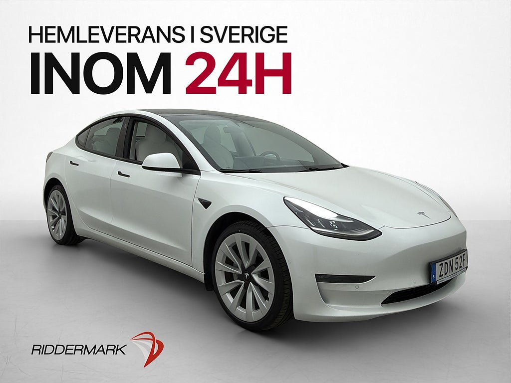 Tesla Model 3 Long Range AWD Drag Autopilot Ljus interiör