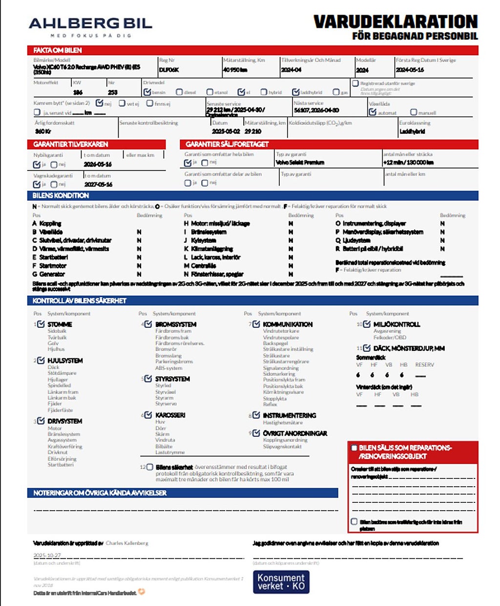 Volvo XC60 Recharge T6 II Plus Bright Edition.