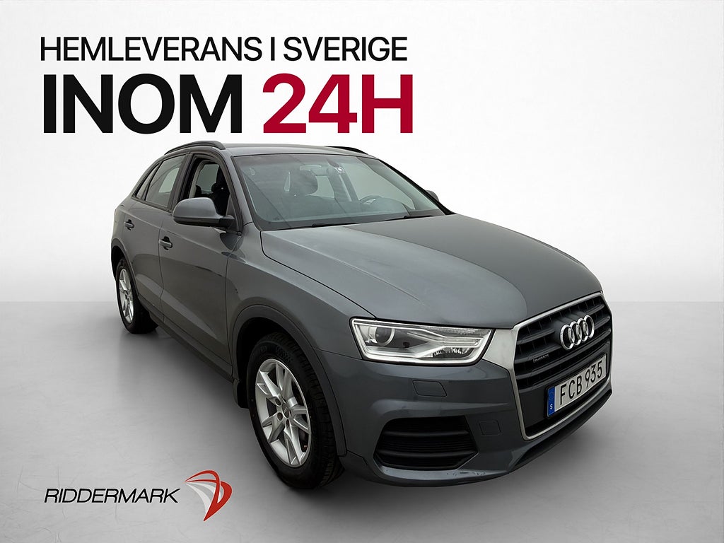 Audi Q3 2.0 TFSI Q 180hk S-Line Skinn/Alcantara  Dragkrok