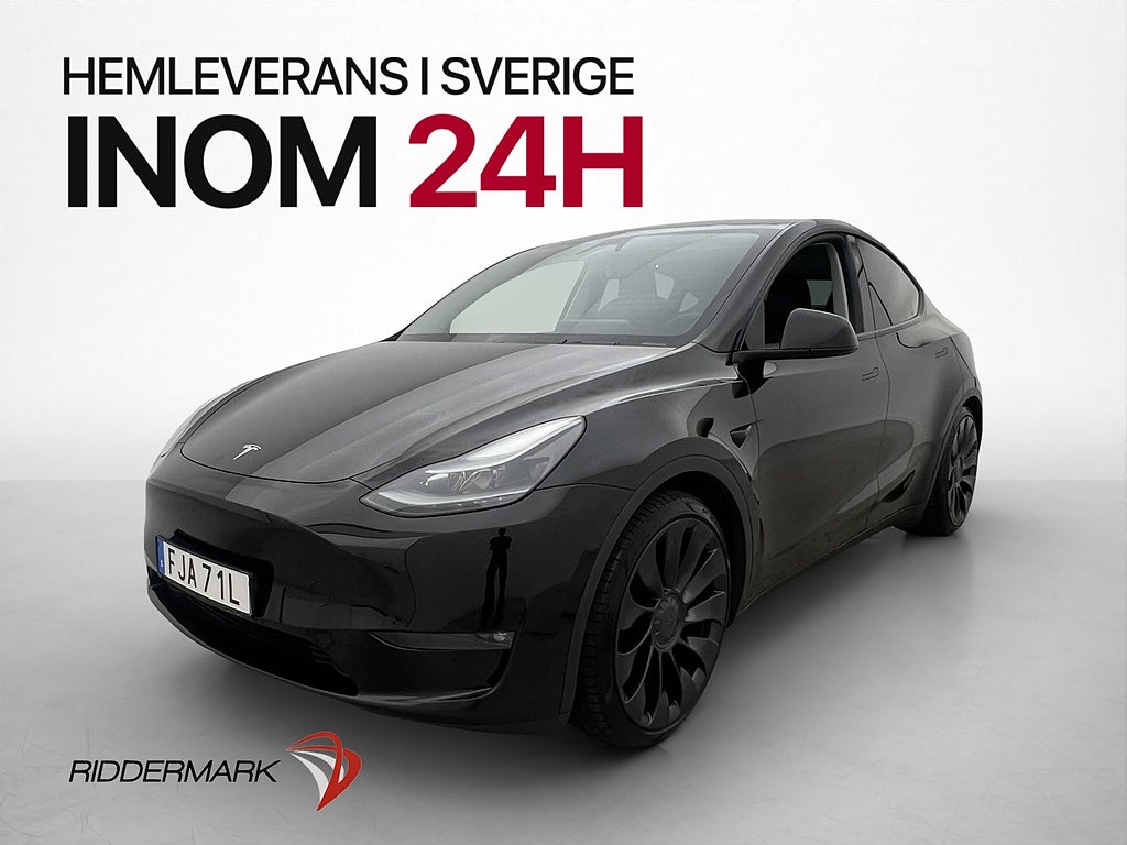 Tesla Model Y AWD Performance Autopilot Kamera Svensksåld