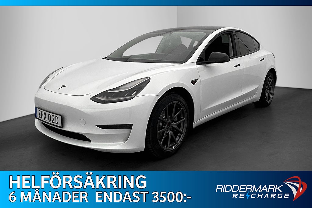 Tesla Model 3 Long Range AWD Dragkrok Autopilot Svensksåld